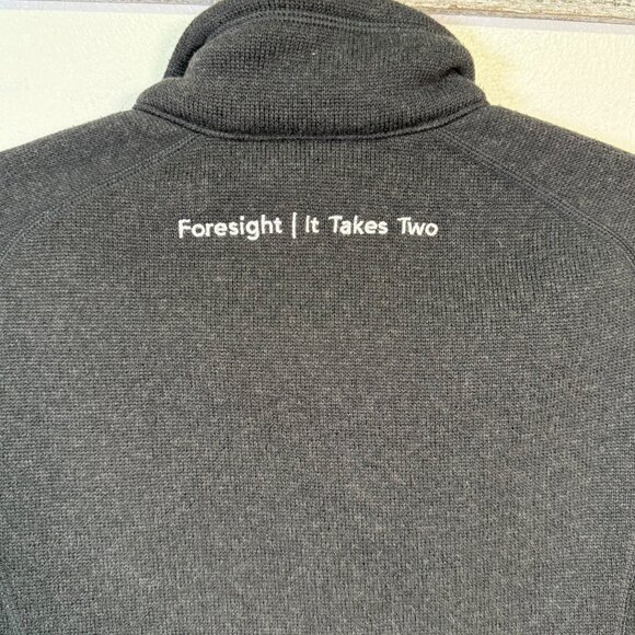 Patagonia Women's Better Sweater Jacket MEDIUM Black 3/4 Zip Custom Logo Outdoor - Picture 3 of 11